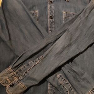 Denim Button-Up Shirt